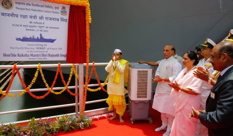 defense minister launches frontline warships