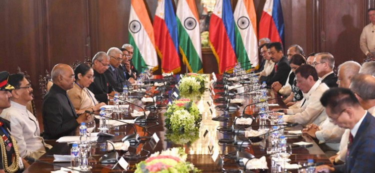 president ram nath kovind talks to philippines representatives