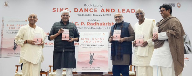 hindol sengupta's book on swami prabhupada was launched