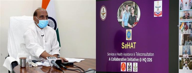 rajnath singh launching the sehat opd portal