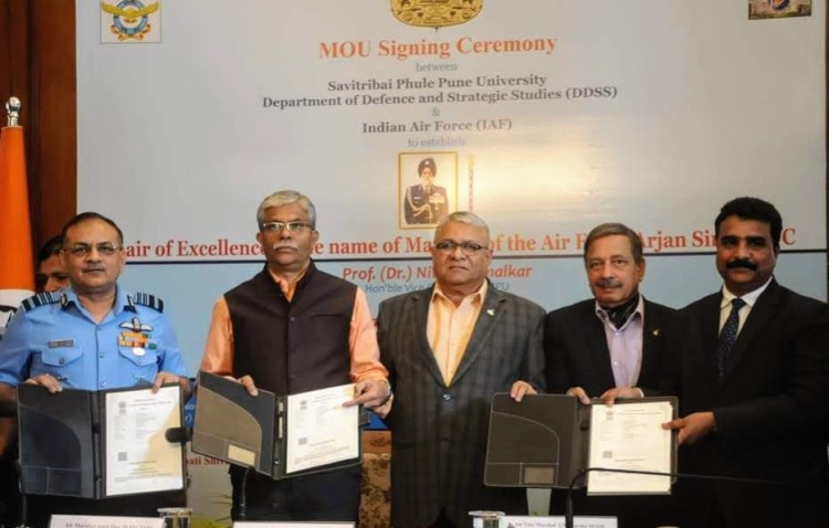 iaf and savitribai phule pune university have signed an mou