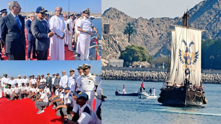 insv kaundinya was welcomed in muscat