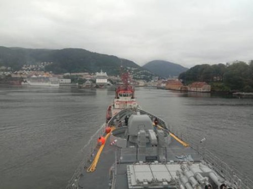 ins tarakash reached bergen port in norway