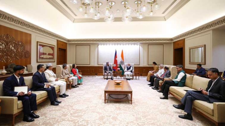 nepali leader rabi lamichhane meets prime minister