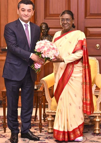 uzbekistan's foreign minister meets president droupadi murmu