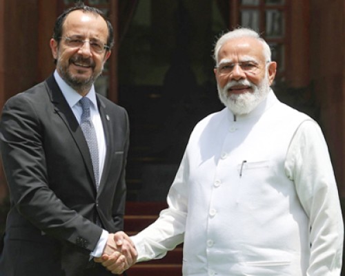 president of cyprus and pm narendra modi