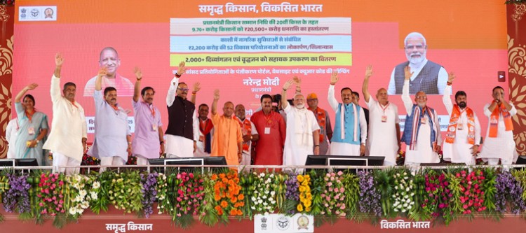 foundation stone laid and inauguration of development worth rs 2200 crore in varanasi