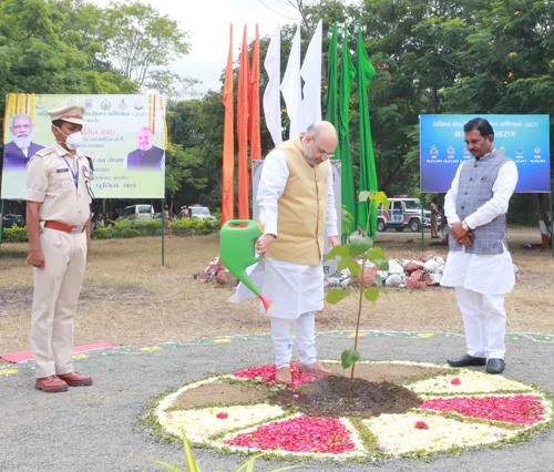 union home minister amit shah planted 1 croreth sapling