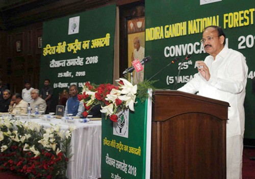 m. venkaiah naidu in indira gandhi national forest academy