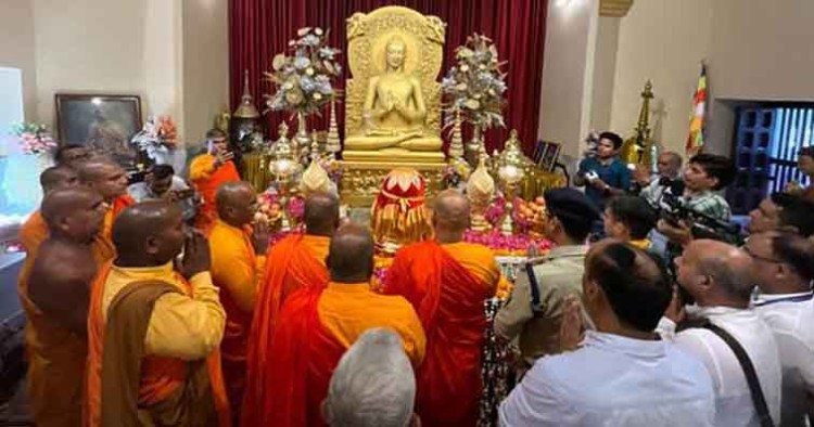 lord buddha's sacred relics returned to sarnath dham