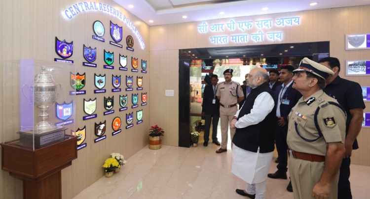 amit shah visiting the crpf head quarters