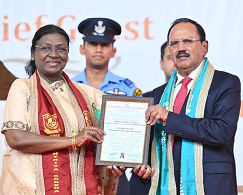 president conferred a doctorate degree upon ajit doval