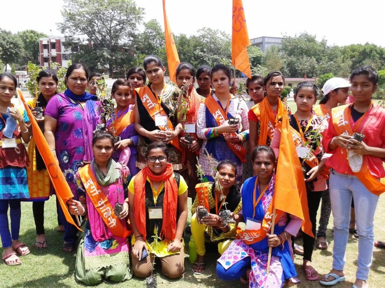 durga vahini distributed tulsi plants