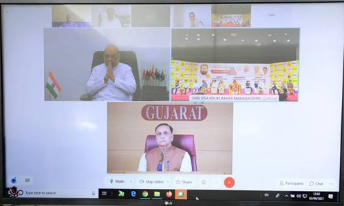home minister amit shah did the virtual inauguration of the oxygen plant