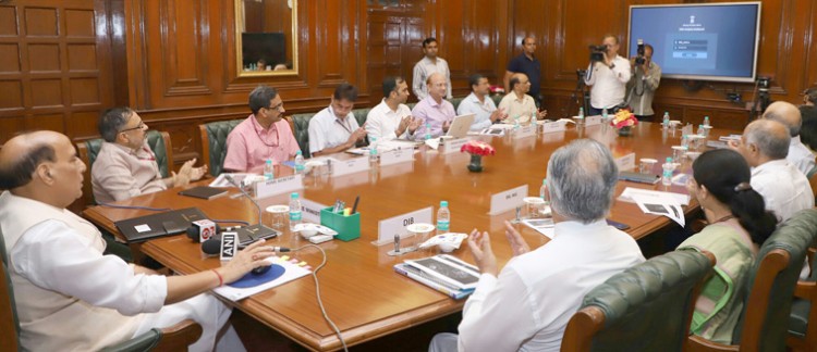 rajnath singh launching an online analytical tool