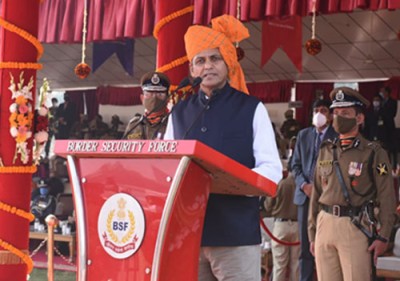 grand parade at chawla camp on the foundation day of bsf