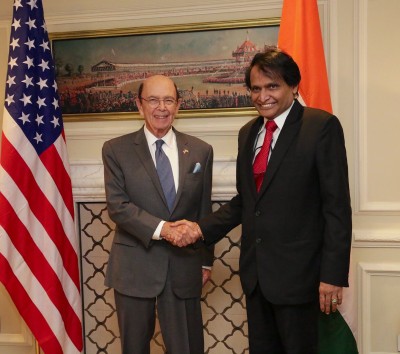 u.s. commerce minister wilbur ross and suresh prabhu