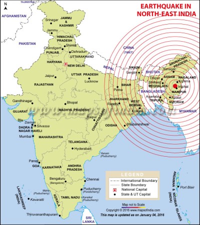 earthquake in northeastern states