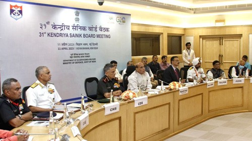 union defence minister rajnath singh chairs the 31st kendriya sainik board meeting
