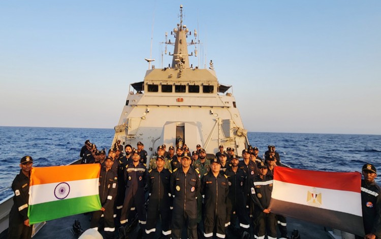 ins sumedha arrives at port alexandria, egypt