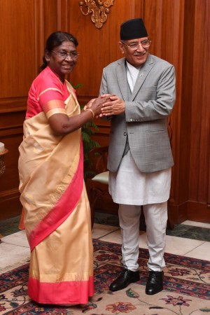 president droupadi murmu and nepal pm prachanda