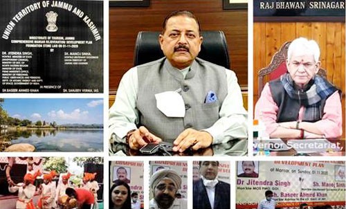 dr. jitendra singh laid the foundation stone of mansar lake development scheme