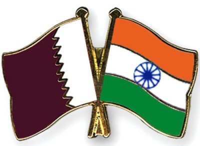 qatar-india flag