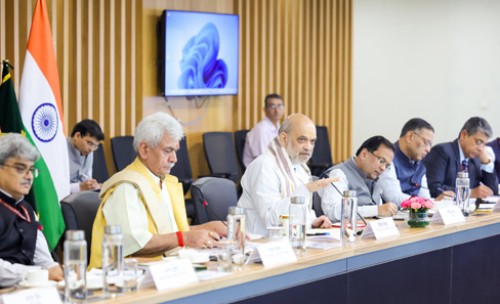 high-level review of security situation in jammu and kashmir in delhi