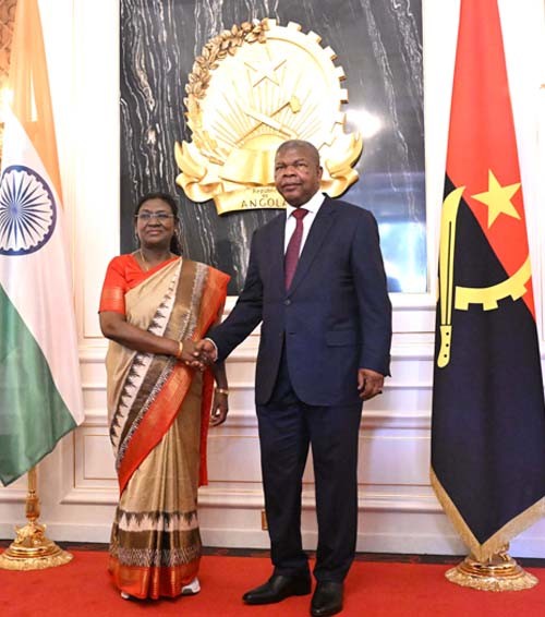 president draupadi murmu meet president of angola