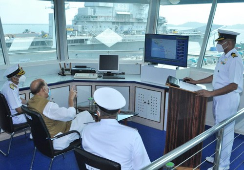 rajnath singh visited karwar naval base review the progress of ongoing infrastructure development