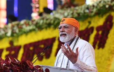 pm addressing at the celebrations of the prakash purab of shriguru tegh bahadurji
