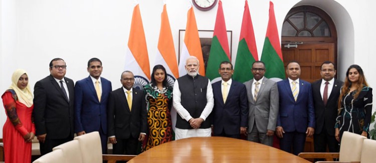 maldives parliamentary delegation meets pm narendra modi