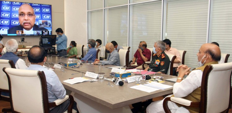rajnath singh addressing the msmes e-conclave