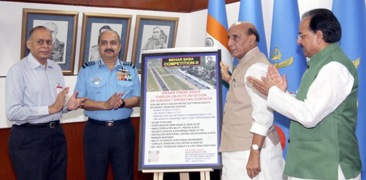 defense minister started mehr baba competition on drone industry