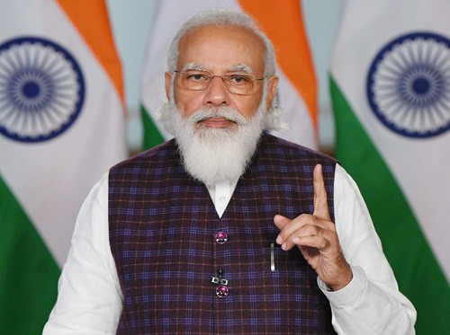pm narendra modi virtually addressing the india mobile congress