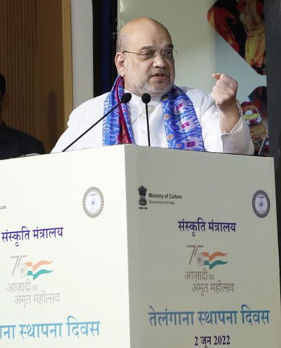 amit shah attends telangana foundation day celebrations