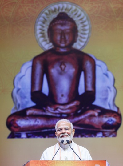 pm narendra modi in nirvana festival of lord mahavir