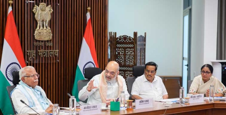 review meeting on the progress of yamuna rejuvenation work