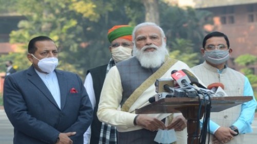 prime minister addressed the media before the budget session