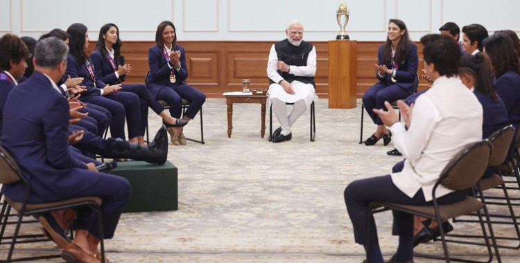 prime minister proud of icc women's world champions!
