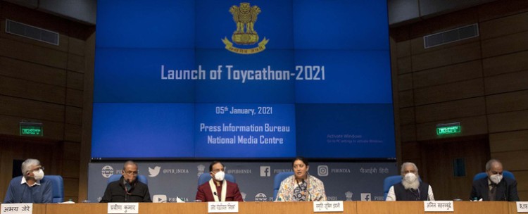 union education minister and women & child development minister launch of the toycathon-2021
