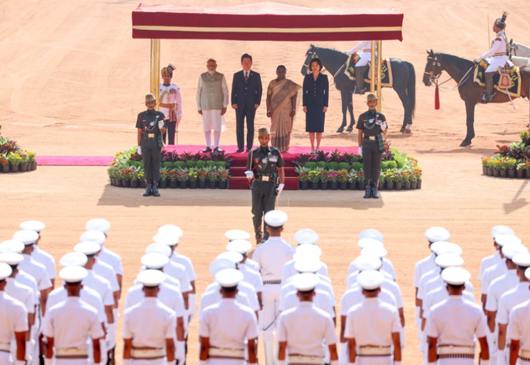 कोरियाई राष्ट्रपति का भारत में स्वागत!
