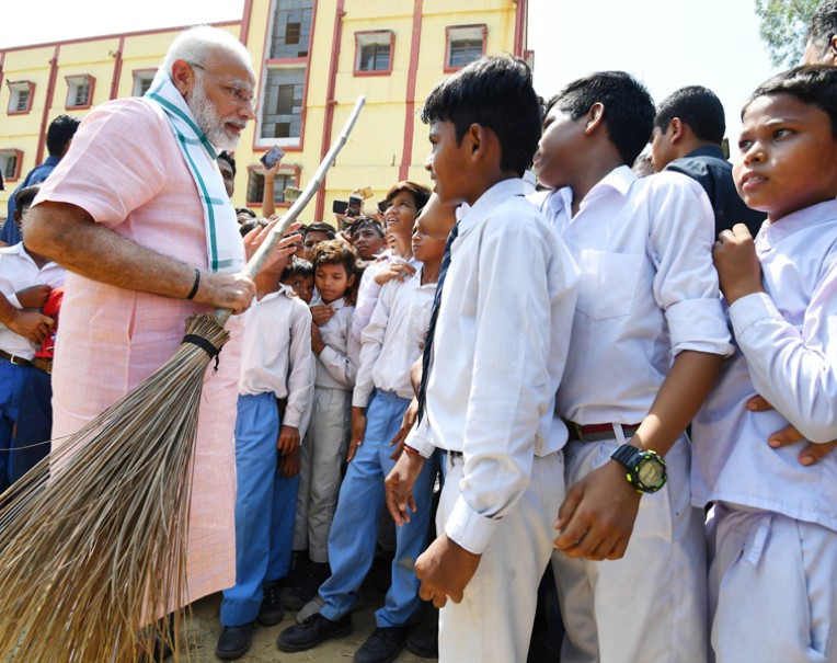 पीएम ने किया स्वच्छता ही सेवा का आह्वान