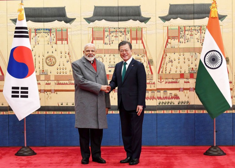 मोदी की कोरियाई राष्ट्रपति से भेंट