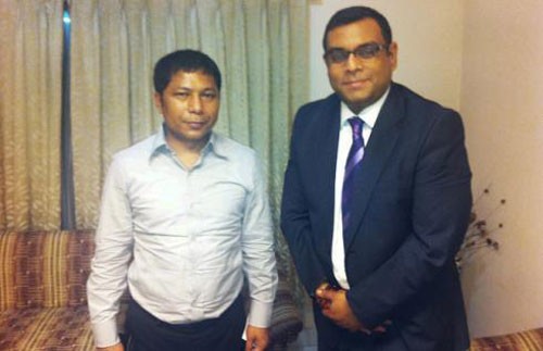 मुख्यमंत्री मुकुल संगमा और सुदीप नियोगी/chief minister mukul sangma and sudeep niyogi