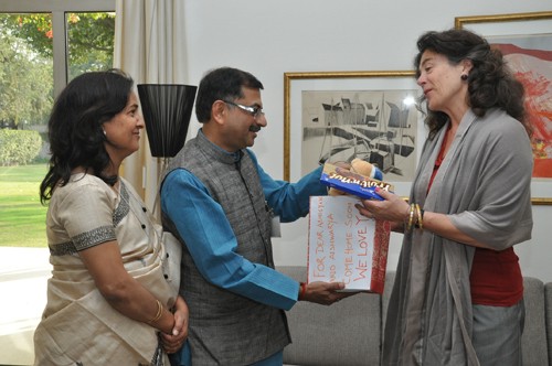 तरुण विजय और नार्वे की राजदूत एन आलेस्टाड/tarun vijay and norwegian ambassador ann alestad