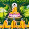आषाढ़ पूर्णिमा पर बुद्ध के उपदेशों को याद किया