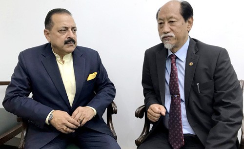 minister of state dr. jitendra singh and cm of nagaland nephiu rio