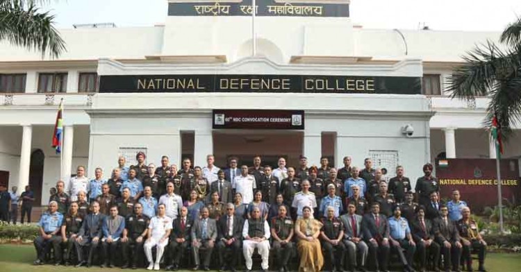 convocation of national defense college course in delhi