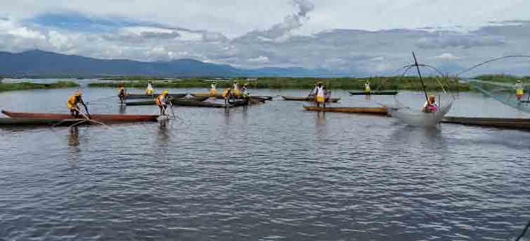 world's first floating exhibition on loktak lake in manipur